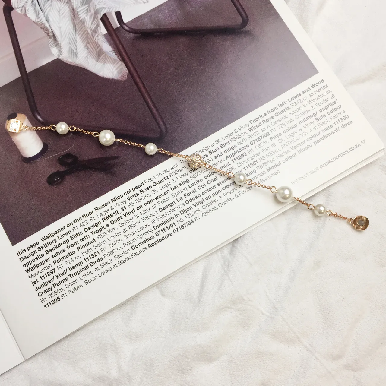 Gold White Rose Chain Freshwater Pearls Necklace 4