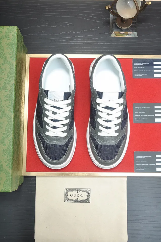 Gray and Navy Platform Lifestyle Sneaker 2