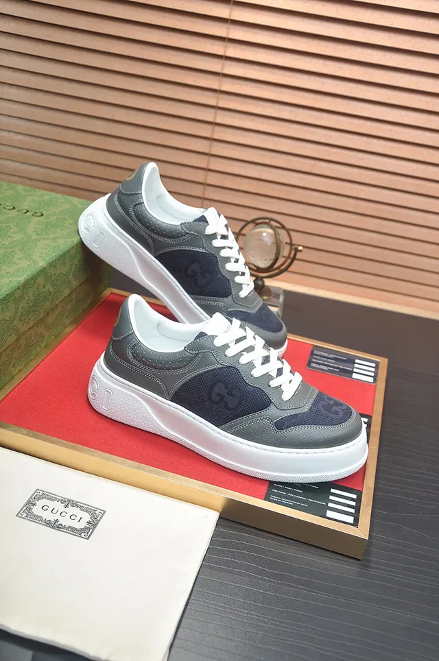 Gray and Navy Platform Lifestyle Sneaker 6