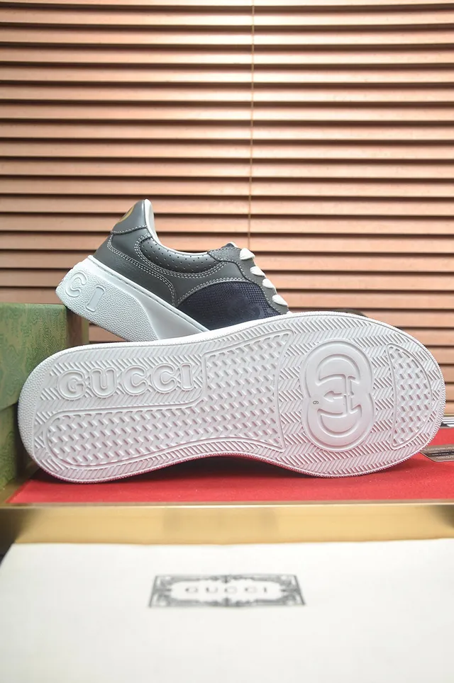 Gray and Navy Platform Lifestyle Sneaker 7