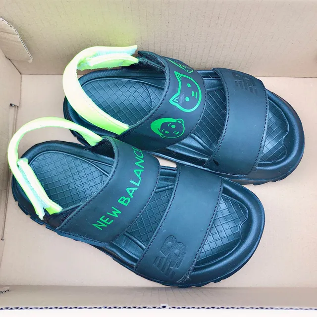 Sandales casuales vert rose à deux sangles à fermeture velcro 21