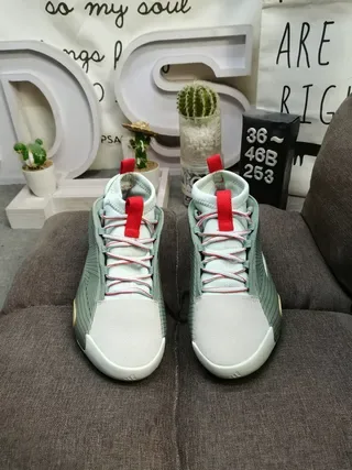 Green Red Geometric Line-Pattern Overlays Sock-Fit Collar Sneakers 10