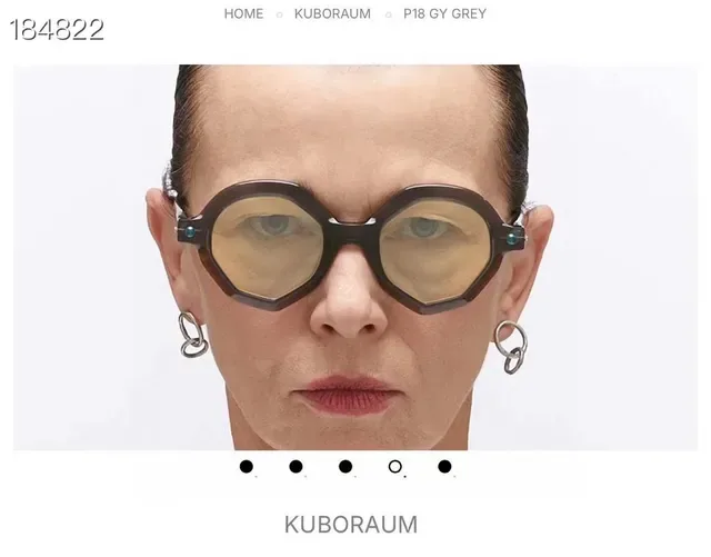 KUBORAUM Geometric Octagonal Amber Tint Sunglasses 1
