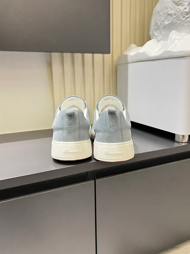 Light Blue Suede Slip-On Lifestyle Sneakers 2