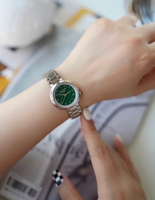 Lola Rose Green Malachite Dial Silver-Tone Quartz Watch 2