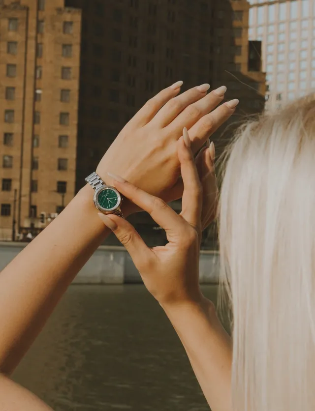 Lola Rose Green Malachite Dial Silver-Tone Quartz Watch 3