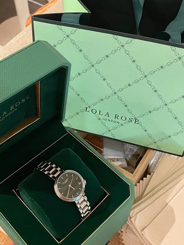 Lola Rose Green Malachite Dial Silver-Tone Quartz Watch 7