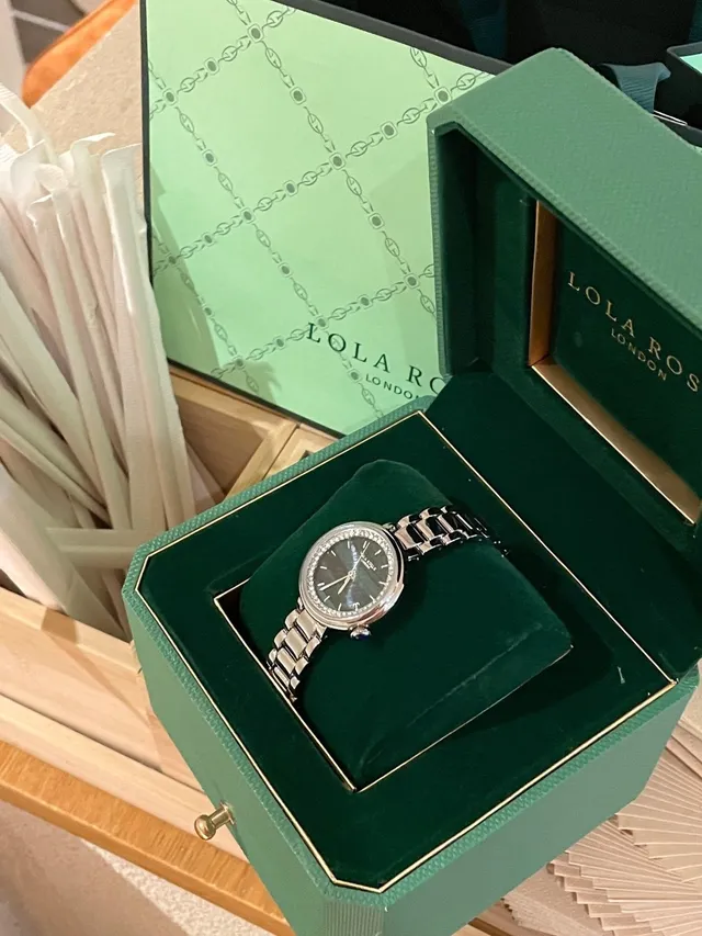 Lola Rose Green Malachite Dial Silver-Tone Quartz Watch 12