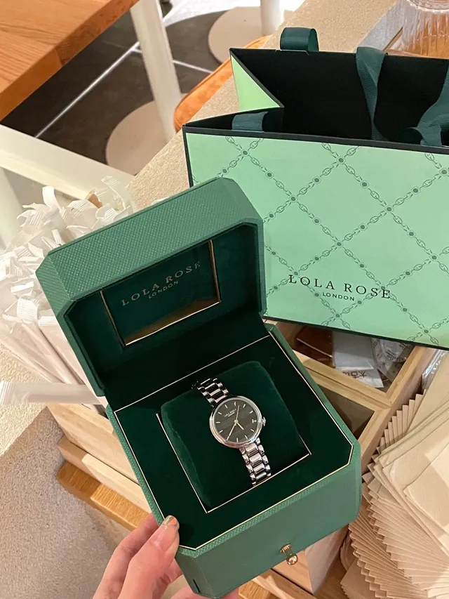 Lola Rose Green Malachite Dial Silver-Tone Quartz Watch 13