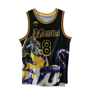 Mamba 8 Black Mamba Print Basketball Jersey