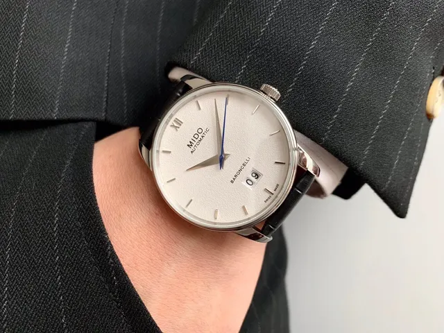 Mido Baroncelli Rose Gold Tone White Dial Mechanical Watch 5