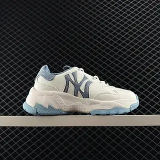 MLB BIGBALL CHUNKY CURVE Off-White و Navy Blue حذاء تشونكي