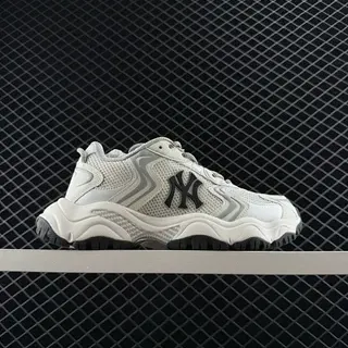 MLB Winner Chunky Tênis Off-White e Black com Logo NY