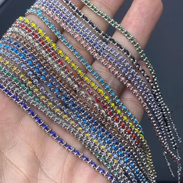 Multicolor Gemstone Beaded Chain Necklaces 2