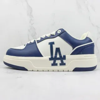 Zapatillas Navy Beige Panelled de cuero sintético en la parte superior con suela de plataforma gruesa