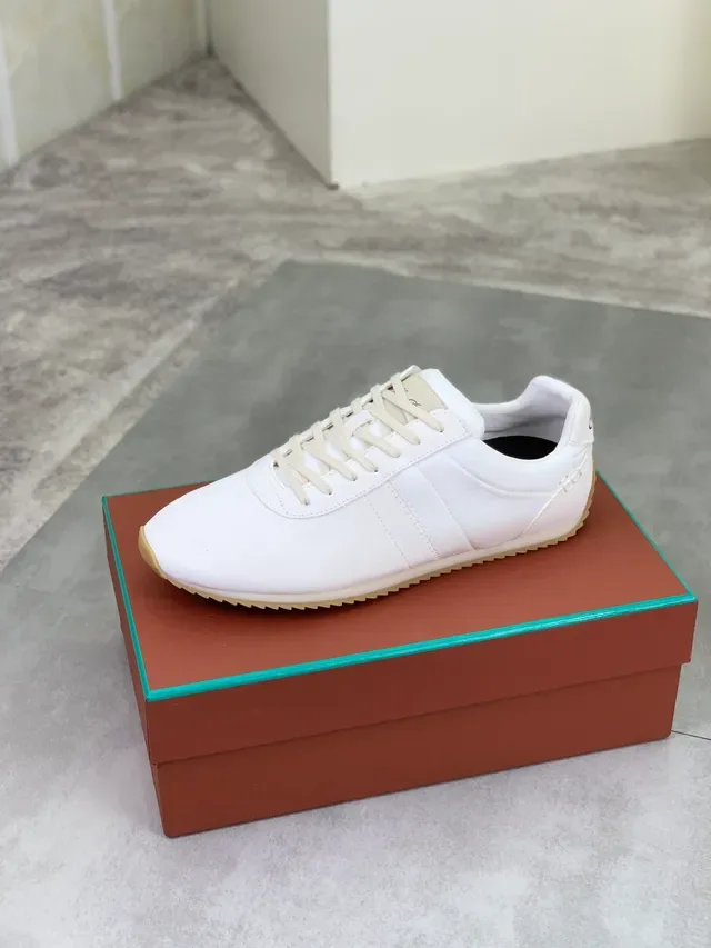 Off-White Suede and Leather Low-Top Gum Sole Sneaker 4