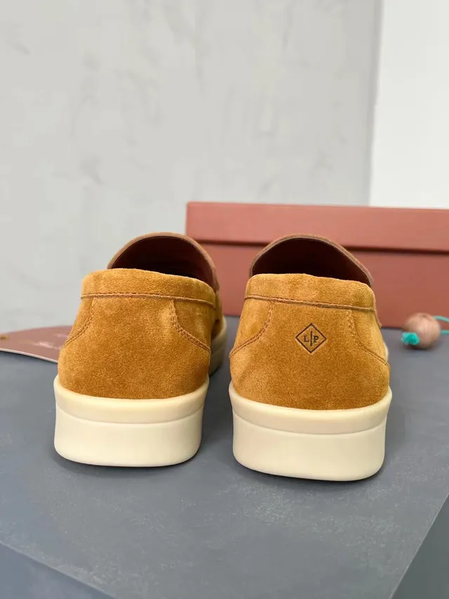 Orange Beige Suede Upper Penny Strap Loafer 2