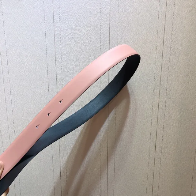 Pearl and Crystal Embellished Pink Leather Belt 6