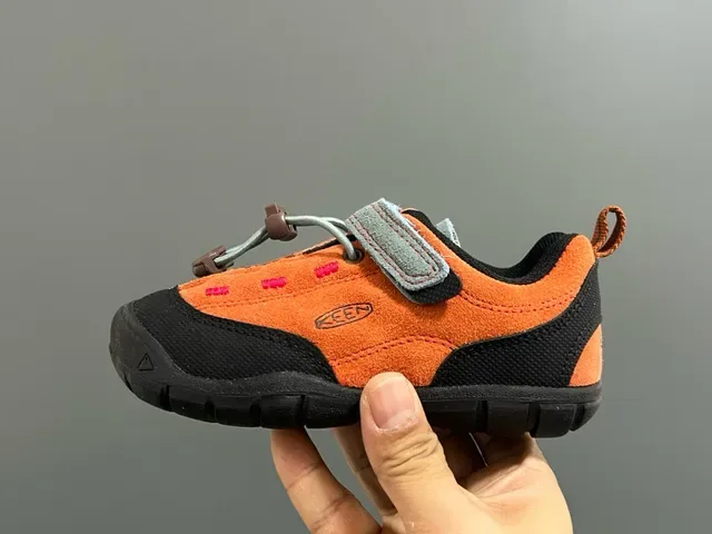 Pink and Beige Strap-Closure Kids Lifestyle Sneakers 15
