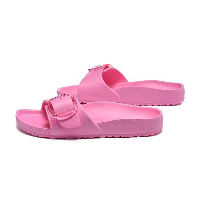 Pink Transparent Molded Rubber Construction Slippers 3