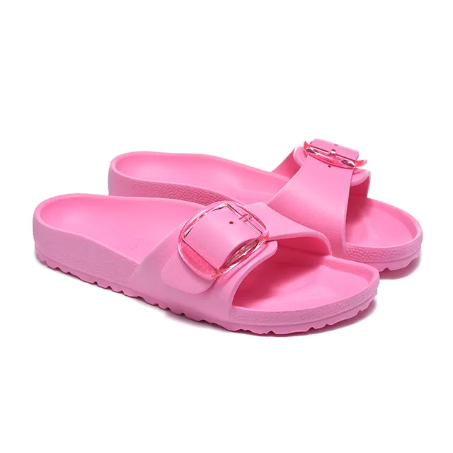 Pink Transparent Molded Rubber Construction Slippers 4