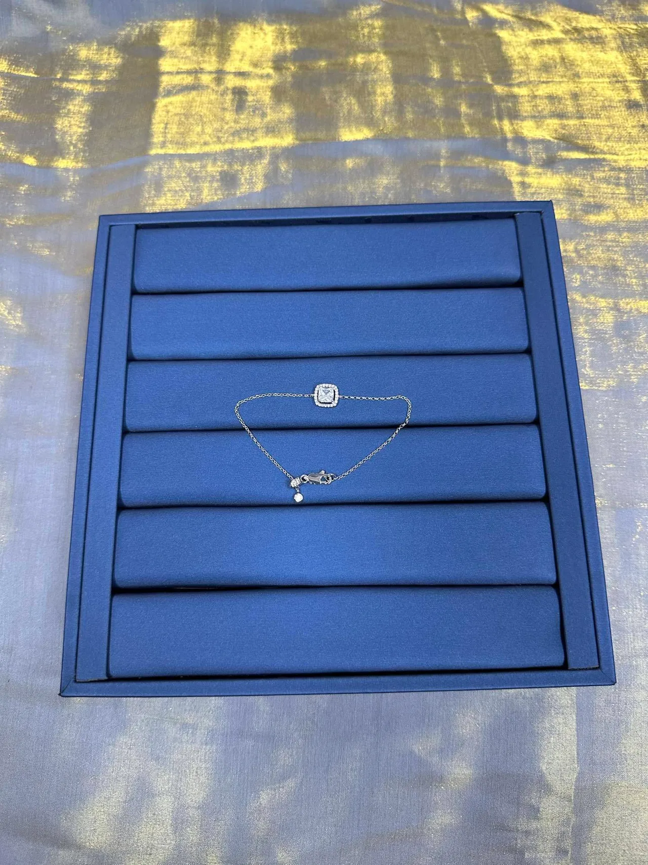 PM Monaco Square Halo Pendant Necklace 5