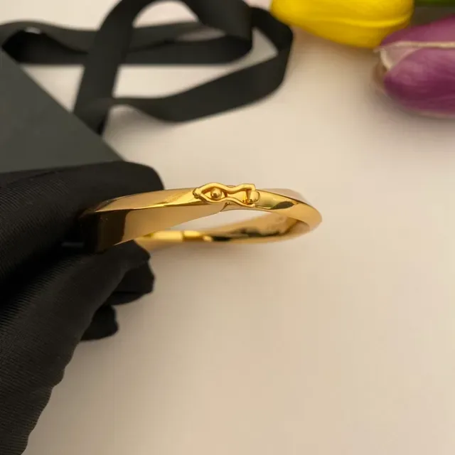 Polished Gold-Tone Hinged Bangle Bracelet 4