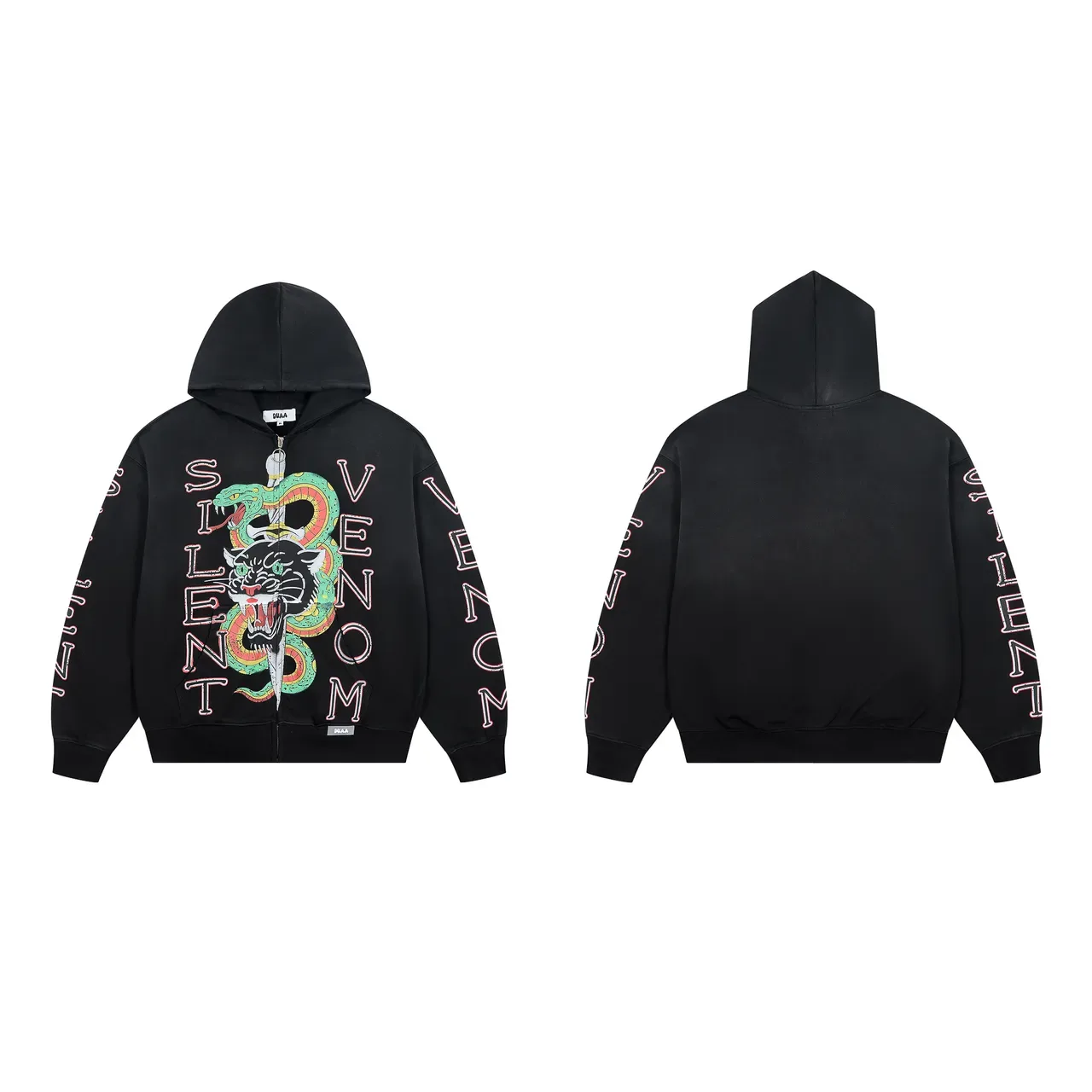 PUAA Silent Venom Graphic Zip-Up Hoodie 2