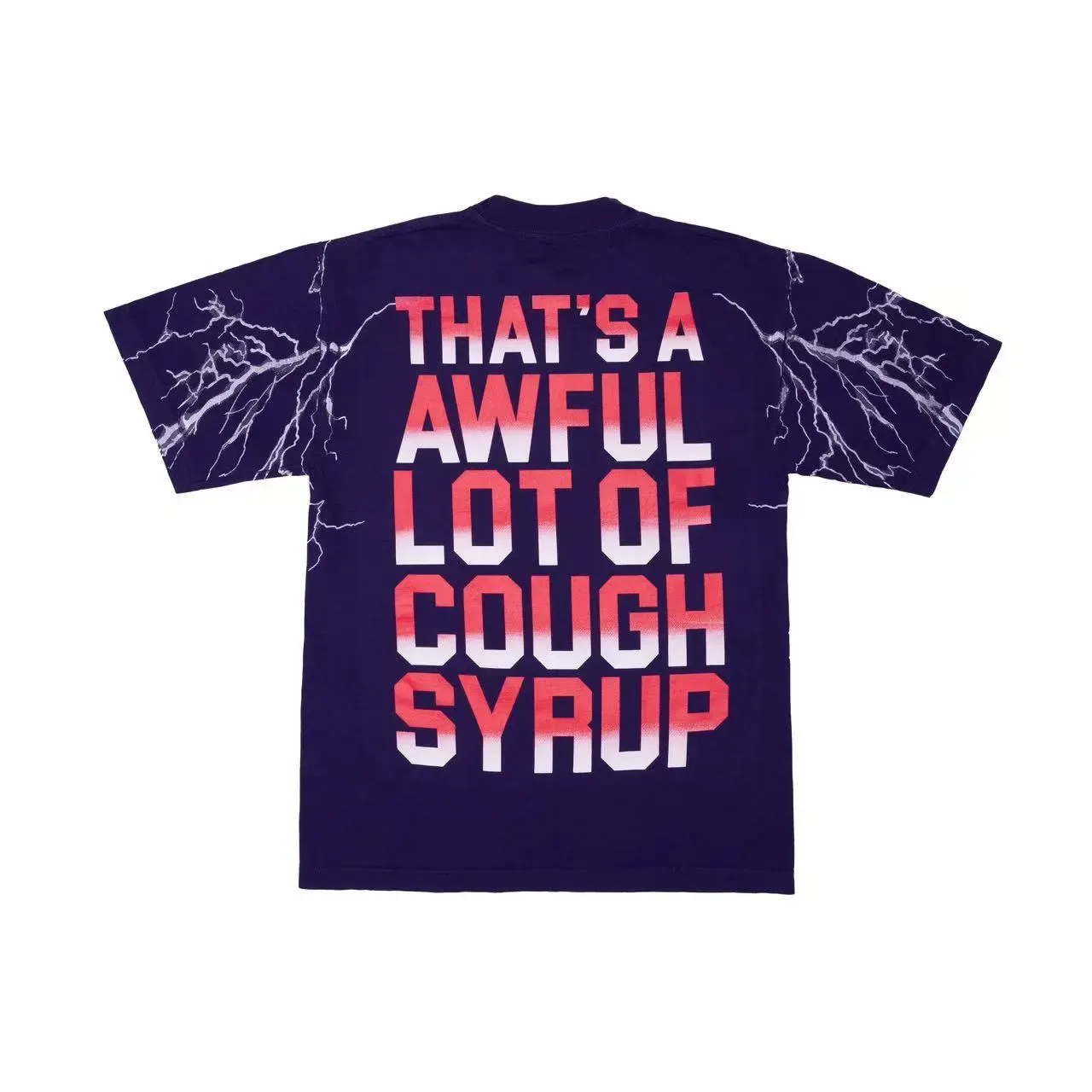 Purple Lightning Graphic Print T-Shirt 3