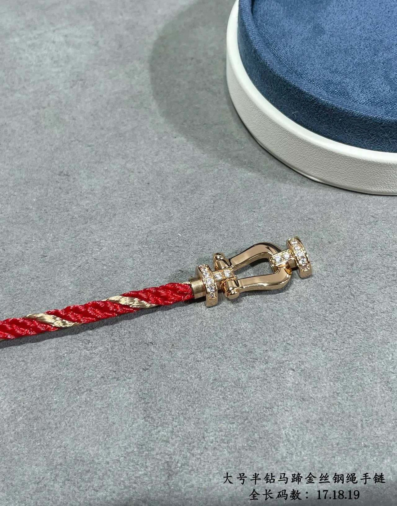 Red Braided Cord Crystal Buckle Bracelet 4
