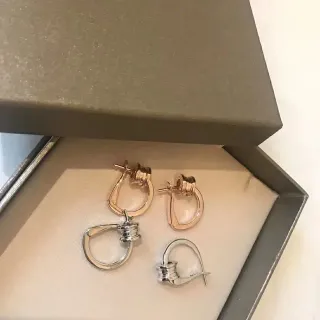 Rose Gold and Silver Coiled Hoop Earrings