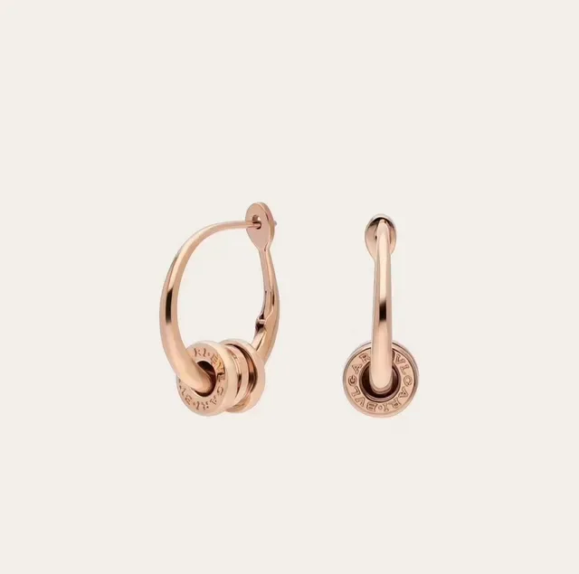 Rose Gold and Silver Coiled Hoop Earrings 5