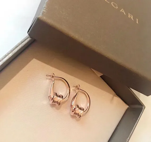 Rose Gold and Silver Coiled Hoop Earrings 7