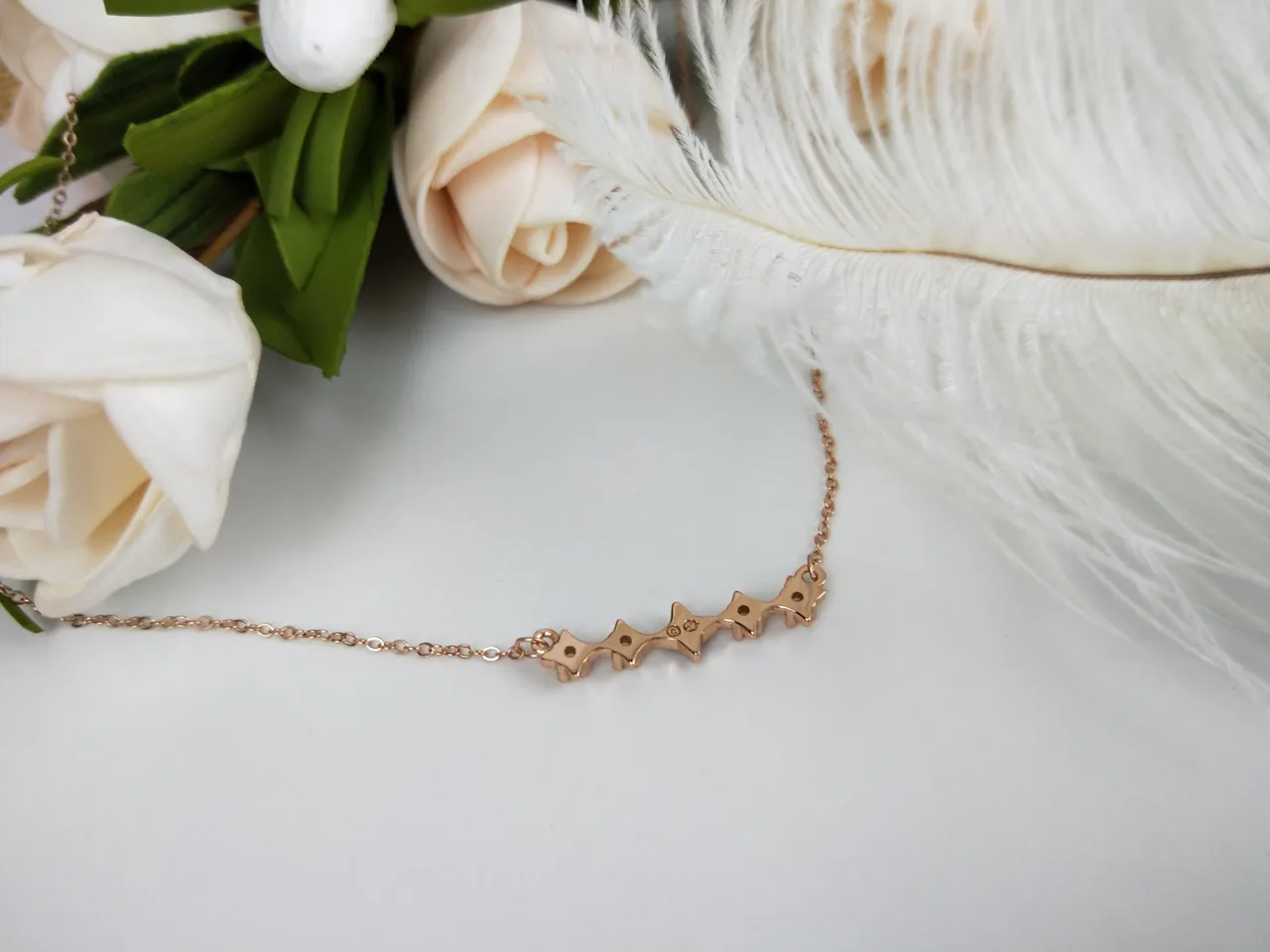 Rose-Gold Tone Celestial Moon and Star Pavé Layered Necklace 4