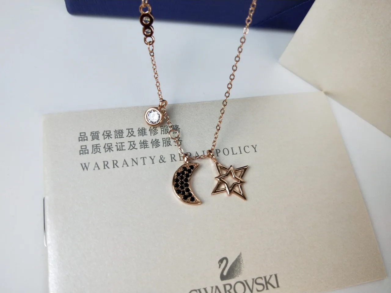 Rose-Gold Tone Celestial Moon and Star Pavé Layered Necklace 10