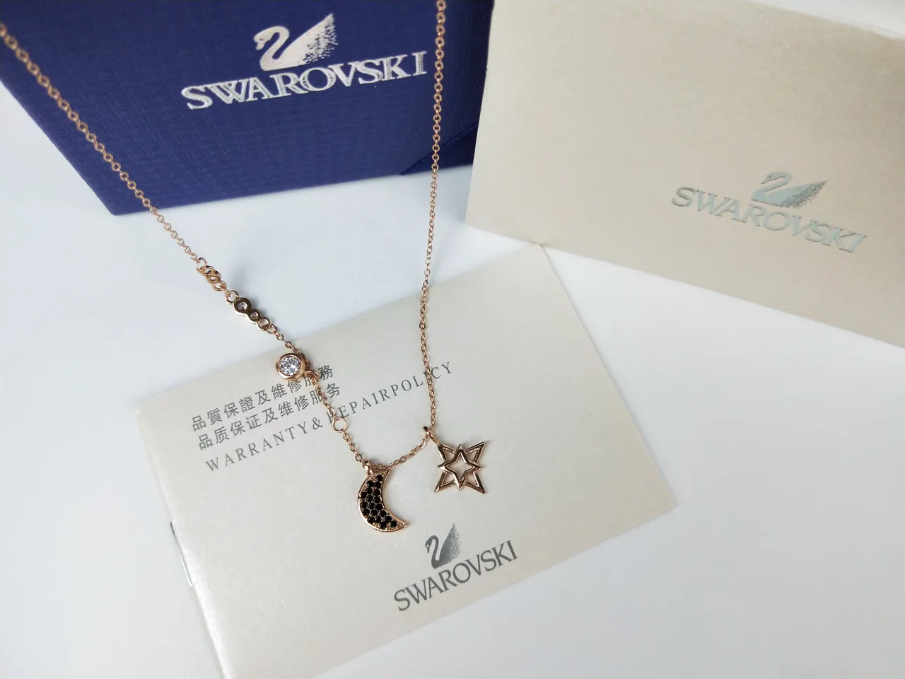 Rose-Gold Tone Celestial Moon and Star Pavé Layered Necklace 11