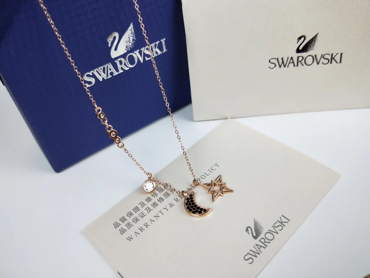 Rose-Gold Tone Celestial Moon and Star Pavé Layered Necklace 13