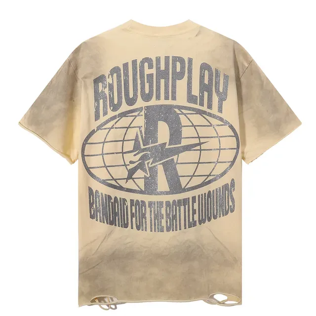 Rough Play Distressed Graphic Print Oversized T-Shirt 5