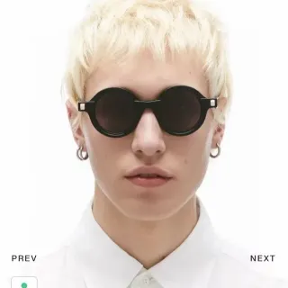 Round Black Frame Gradient Lens Sunglasses