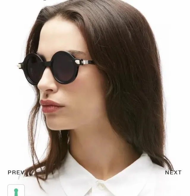 Round Black Frame Gradient Lens Sunglasses 9