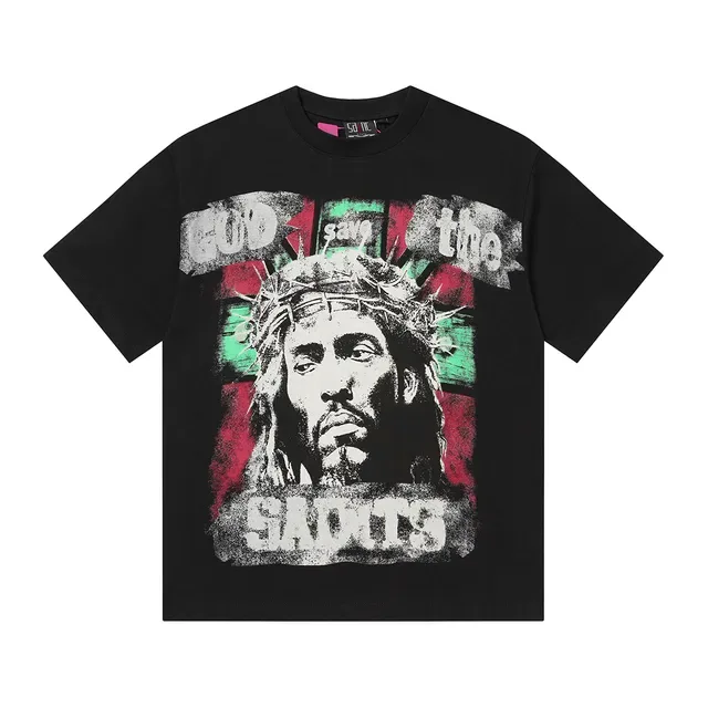 Saints Athletics Graphic Print Black T-Shirt 3