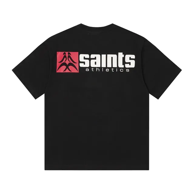 Saints Athletics Graphic Print Black T-Shirt 4