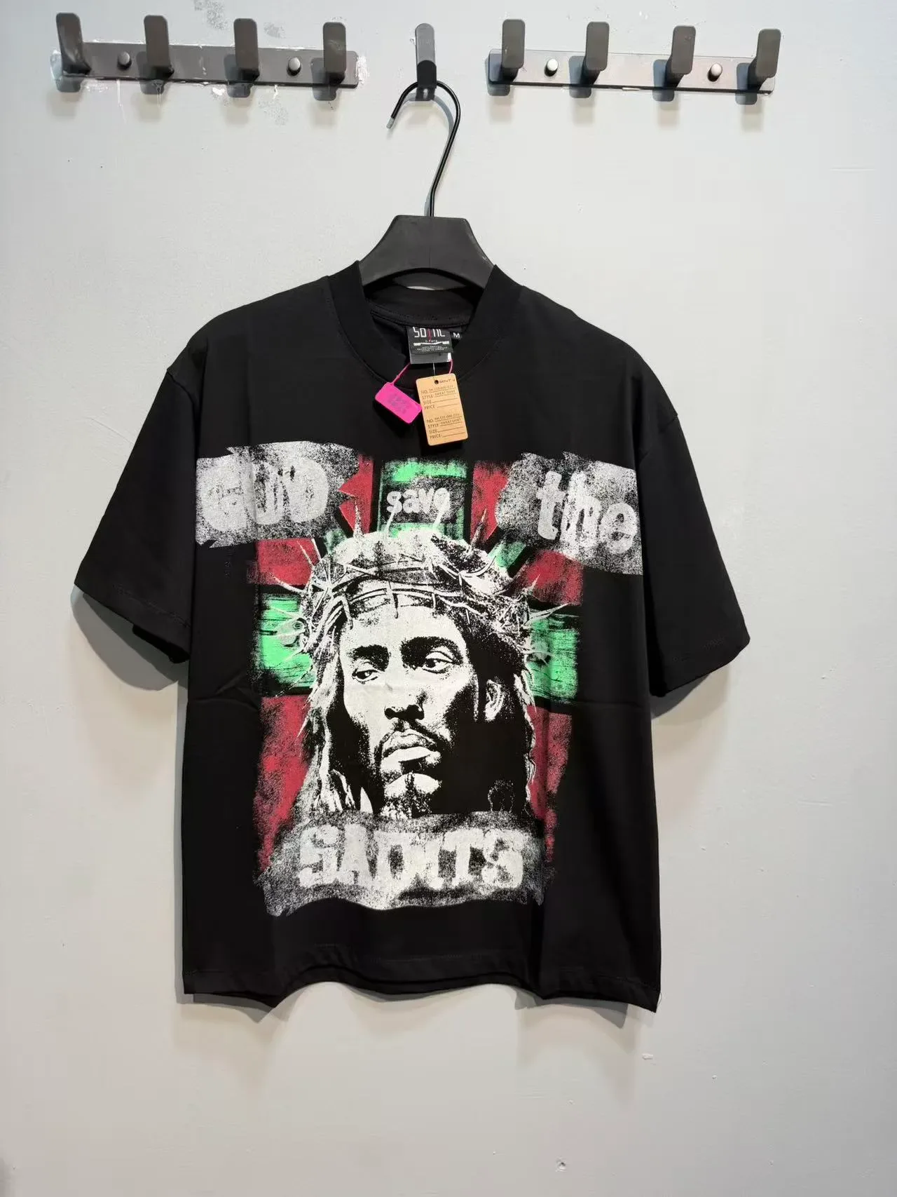Saints Athletics Graphic Print Black T-Shirt 6