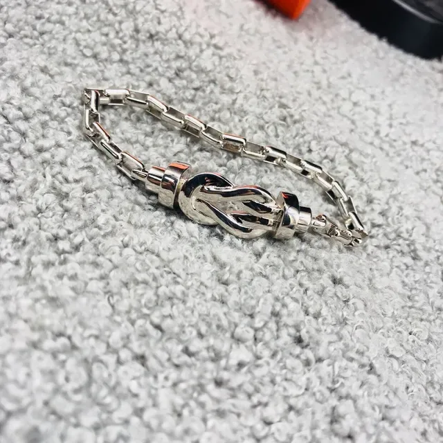 Silver and Gold Knot Charm Chain Link Bracelets 3