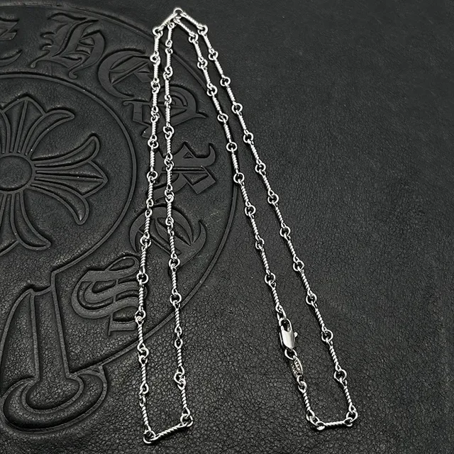 Silver Black Ball Chain Metallic Necklace 6