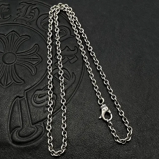 Silver Black Ball Chain Metallic Necklace 7