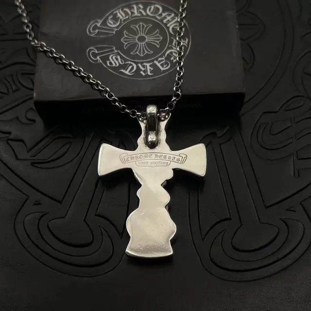 Silver Celtic Knot Cross Pendant Necklace 5