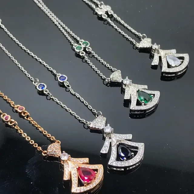 Silver Gold Bow-Motif Pendant Pavé-Set White Stones Necklace 3