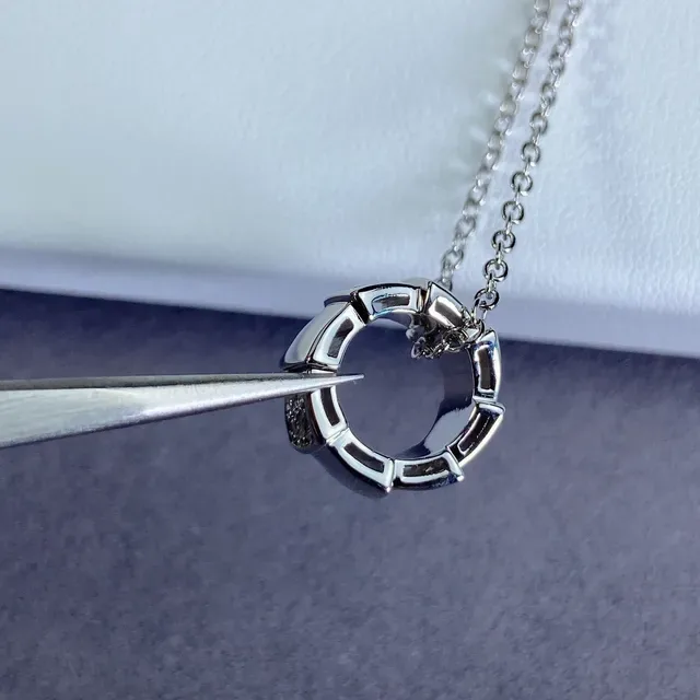 Silver Gold Geometric Bow-Shaped Pendant Pavé-Set Clear Stones Necklace 5