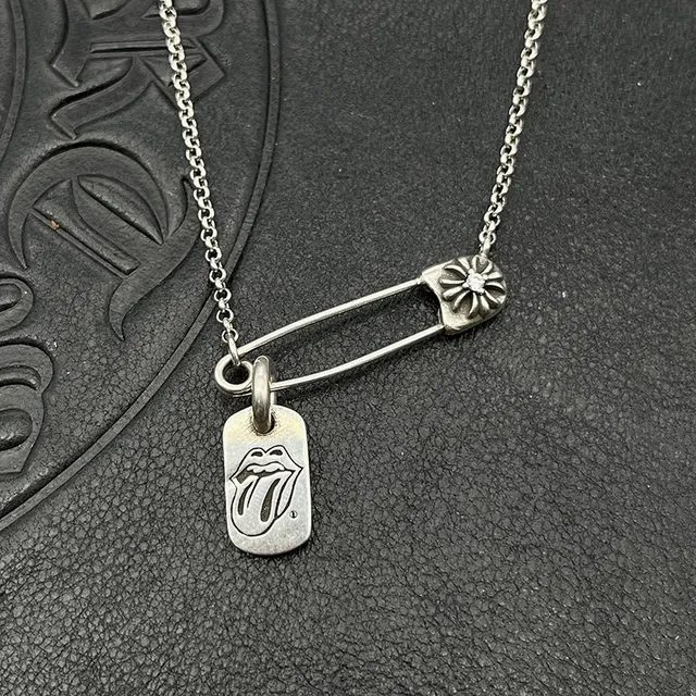 Silver Multi-Charm Pendant Metal Necklace 6
